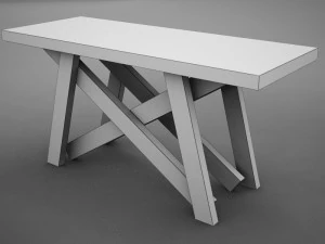 high def dining room buffet table 3D Model