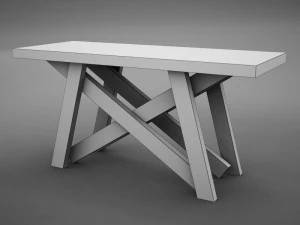 high def dining room buffet table 3D Model