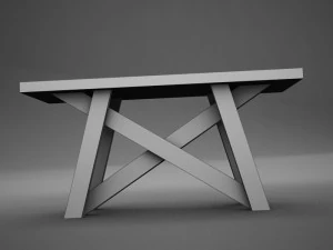 high def dining room buffet table 3D Model