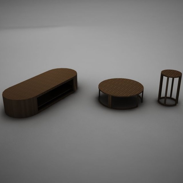 wood coffe table collection Modelo 3D .c4d .max .obj .3ds .fbx .stl .blend 