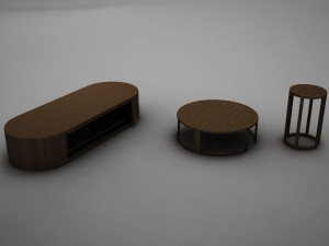 wood coffe table collection 3Dモデル