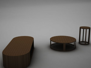 wood coffe table collection Modelo 3D
