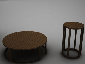 wood coffe table collection Modelo 3D