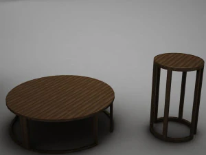 wood coffe table collection 3D Model
