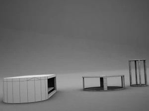 wood coffe table collection 3D Model