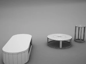wood coffe table collection 3D Model