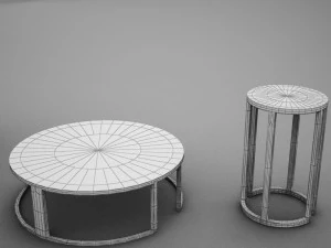 wood coffe table collection 3D Model