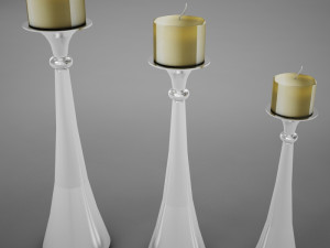 candles modern 3D Model