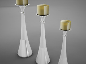 candles modern 3D Model