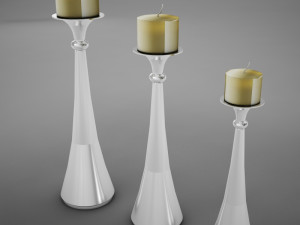 candles modern 3D Model