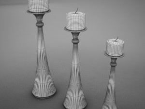 candles modern 3D Model