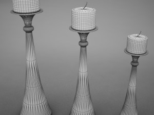 candles modern 3D Model