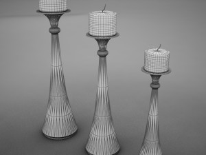 candles modern 3D Model