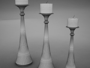 candles modern 3D Model