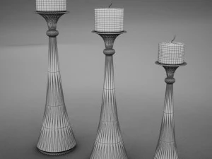 candles modern 3D Model