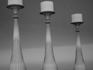 candles modern 3D Model