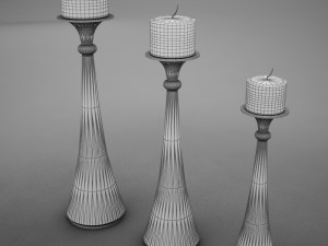 candles modern 3D Model