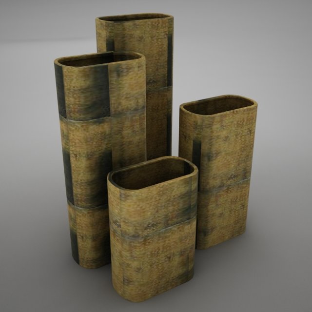 square bottles 3D Model .c4d .max .obj .3ds .fbx .stl .blend 