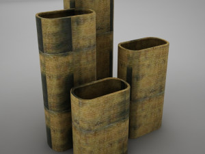 square bottles Modèle 3D
