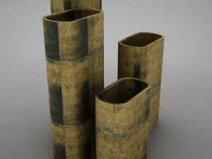 square bottles 3D Model
