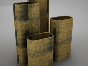 square bottles 3D Model