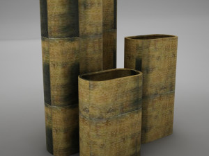 square bottles 3D Model