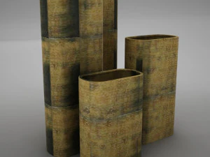 square bottles 3D Model