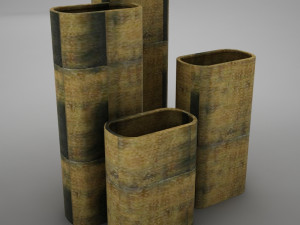 square bottles 3D Model