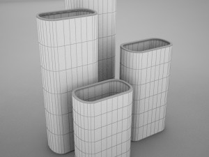 square bottles 3D Model