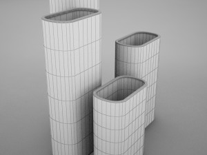 square bottles 3D Model