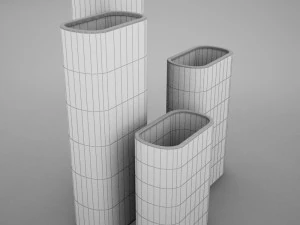 square bottles 3D Model