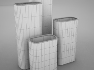 square bottles 3D Model