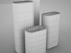 square bottles 3D Model
