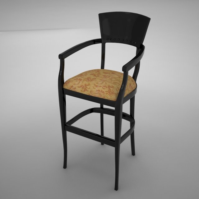 bar chair 3 Model 3D .c4d .max .obj .3ds .fbx .stl .blend 
