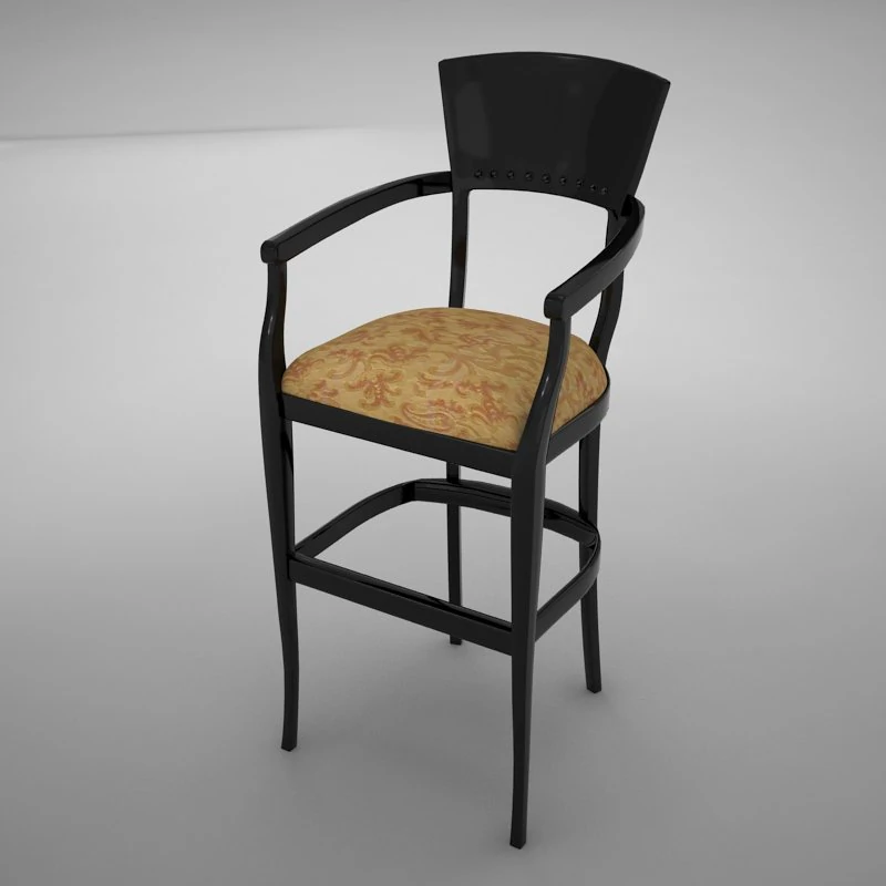 bar chair 3 3D Model .c4d .max .obj .3ds .fbx .stl .blend 