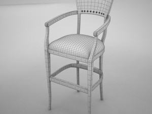 bar chair 3 Model 3D