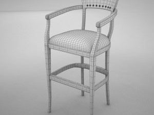 bar chair 3 Model 3D