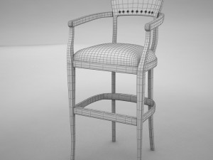 bar chair 3 Model 3D