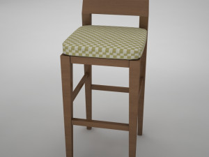 bar chair 3D मॉडल