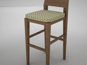 bar chair 3D मॉडल
