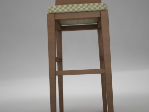 bar chair 3D मॉडल