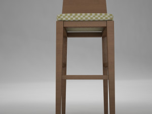 bar chair 3D मॉडल