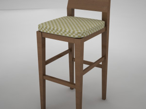 bar chair 3D मॉडल