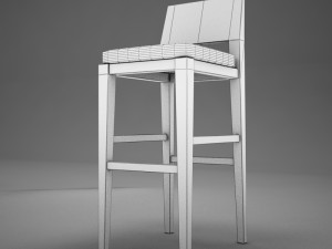bar chair 3D मॉडल