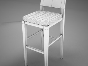 bar chair 3D मॉडल