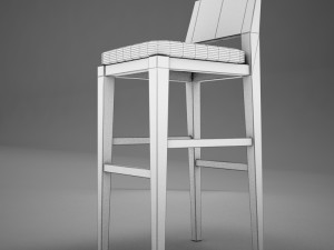 bar chair 3D मॉडल