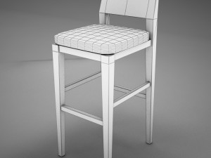 bar chair 3D मॉडल