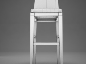 bar chair 3D मॉडल