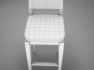 bar chair 3D मॉडल