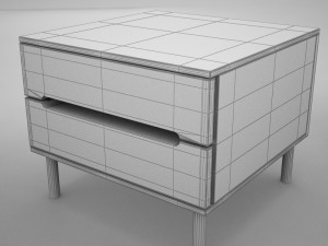 night table modern 3 Modelo 3D